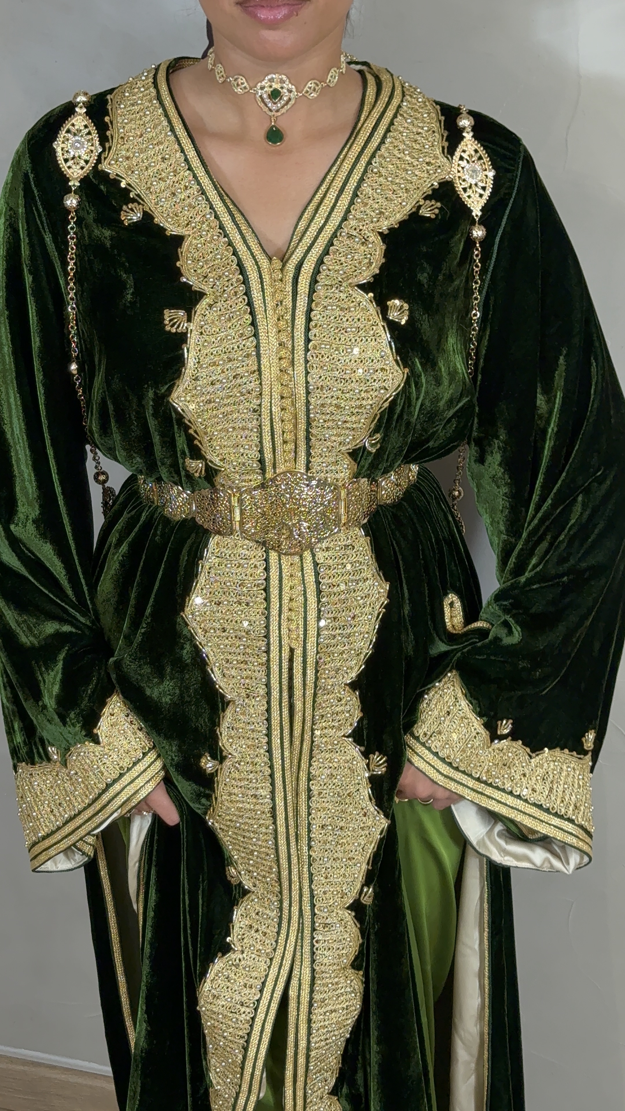 Caftan velours vert