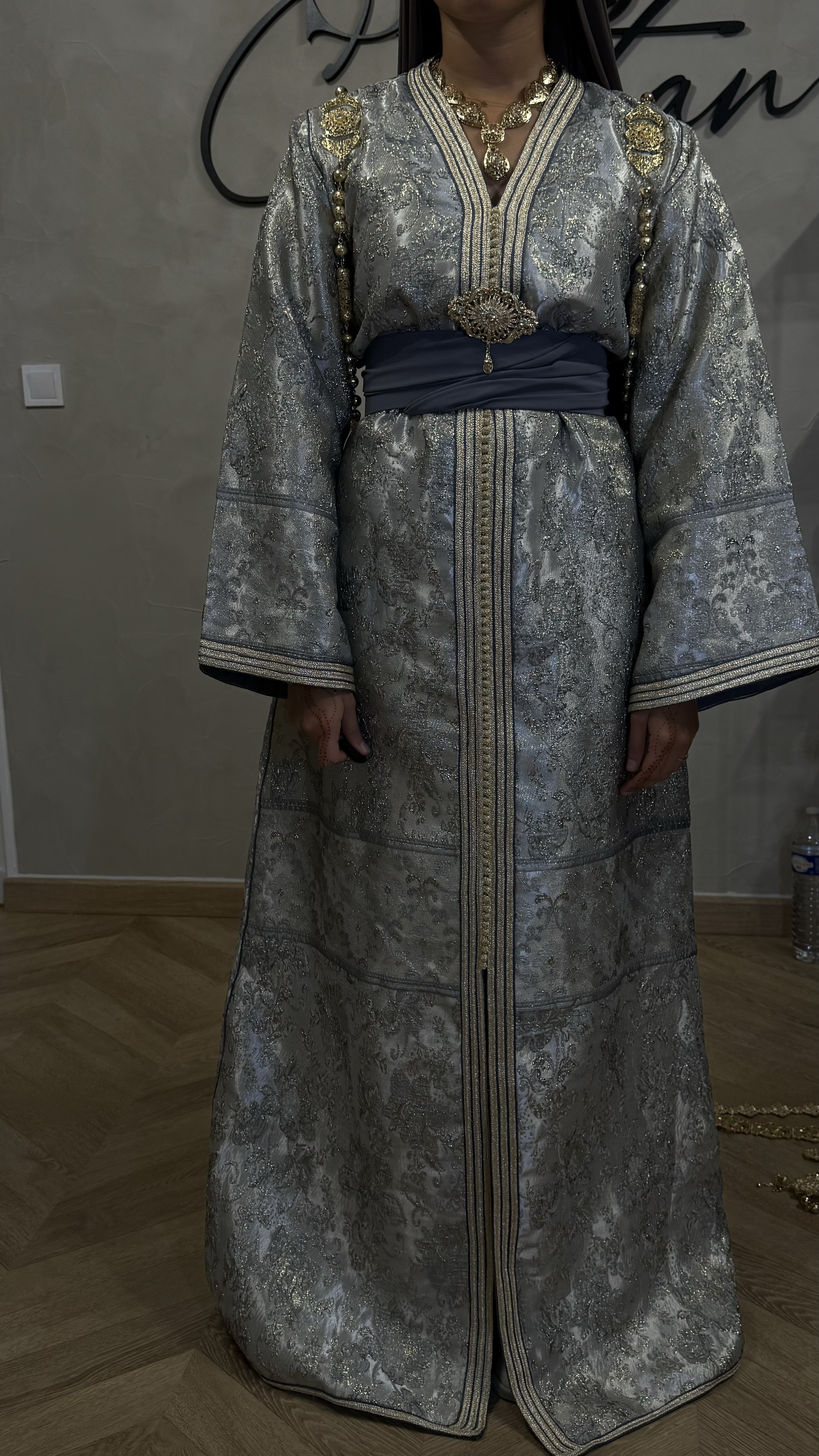 Caftan Brocart gris