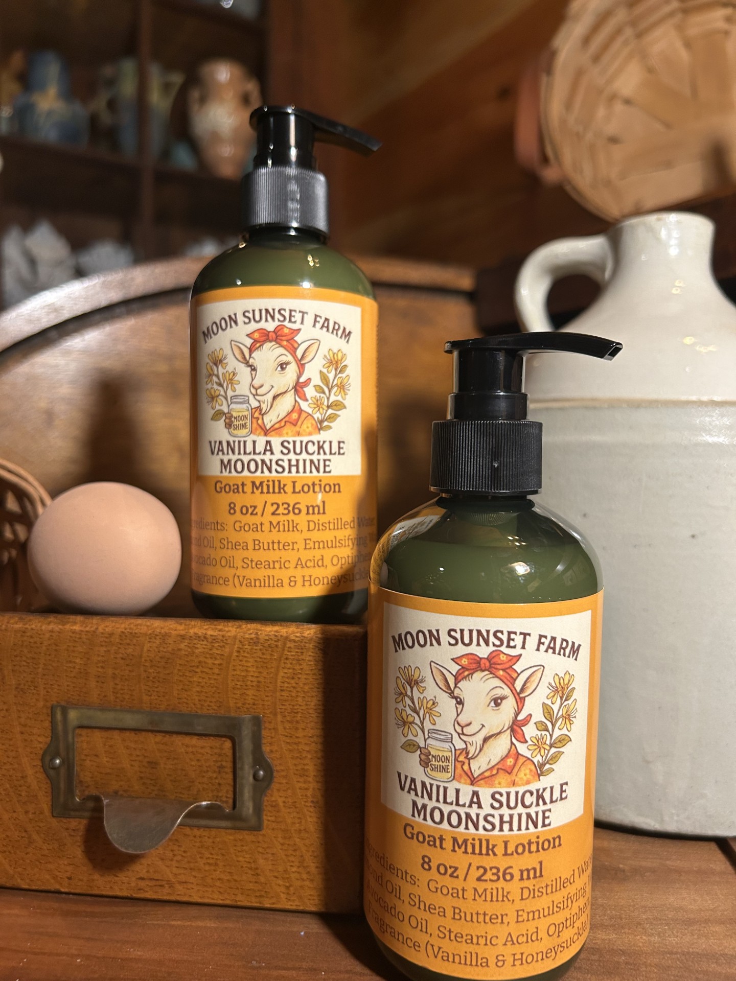 Vanilla Suckle Moonshine Goat Milk Lotion (Green Bottle)