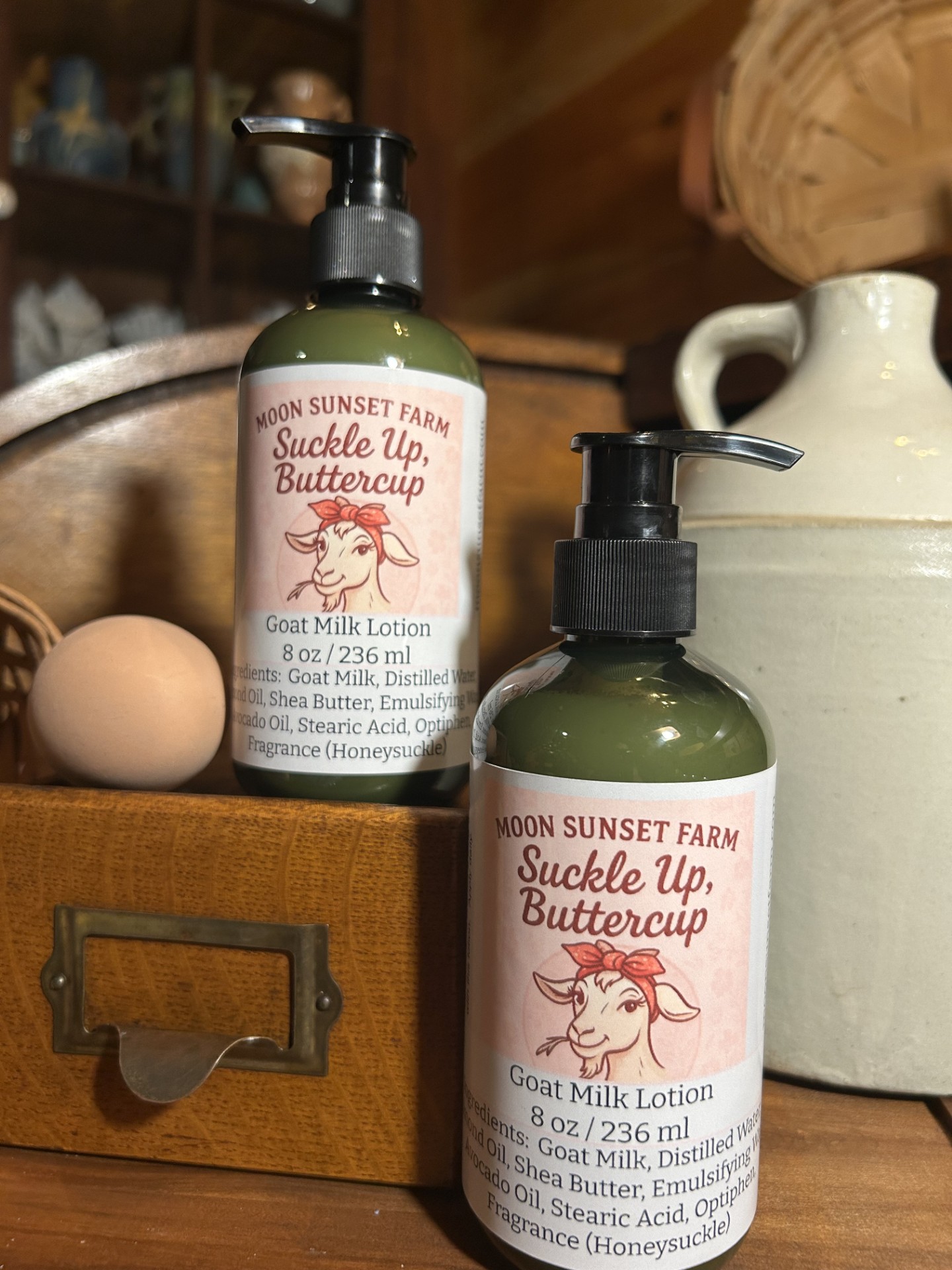 Suckle Up, Buttercup Goat Milk Lotion (Green Bottle)