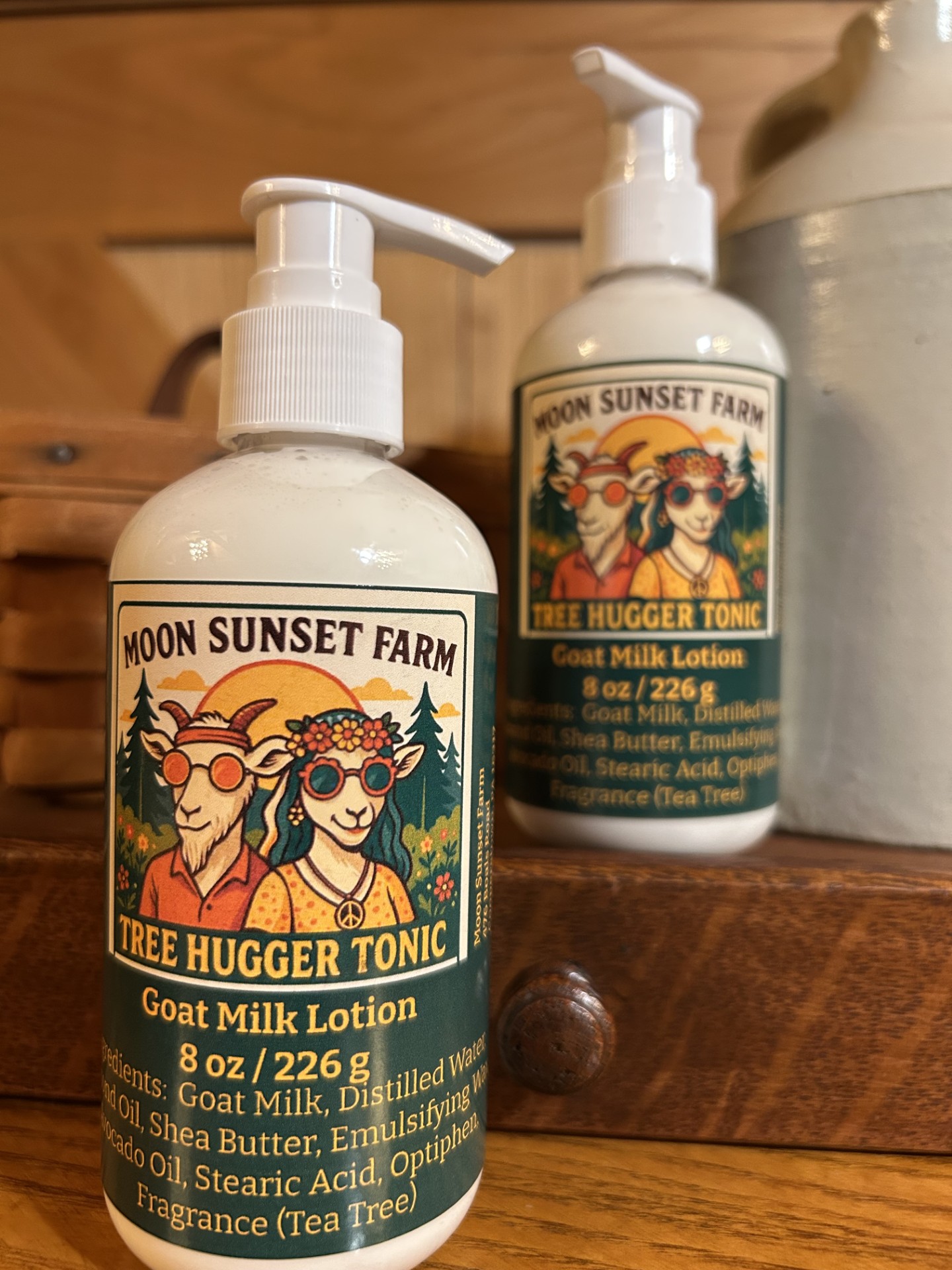 Tree Hugger Tonic Goat Milk Lotion (Clear Bottle)