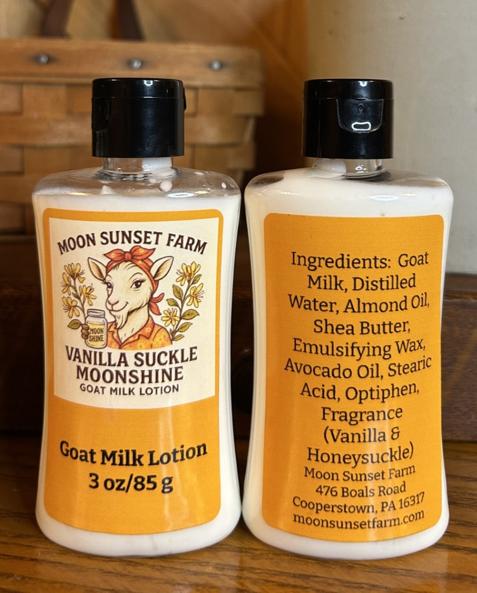 Vanilla Suckle Moonshine Goat Milk Lotion Travel Size
