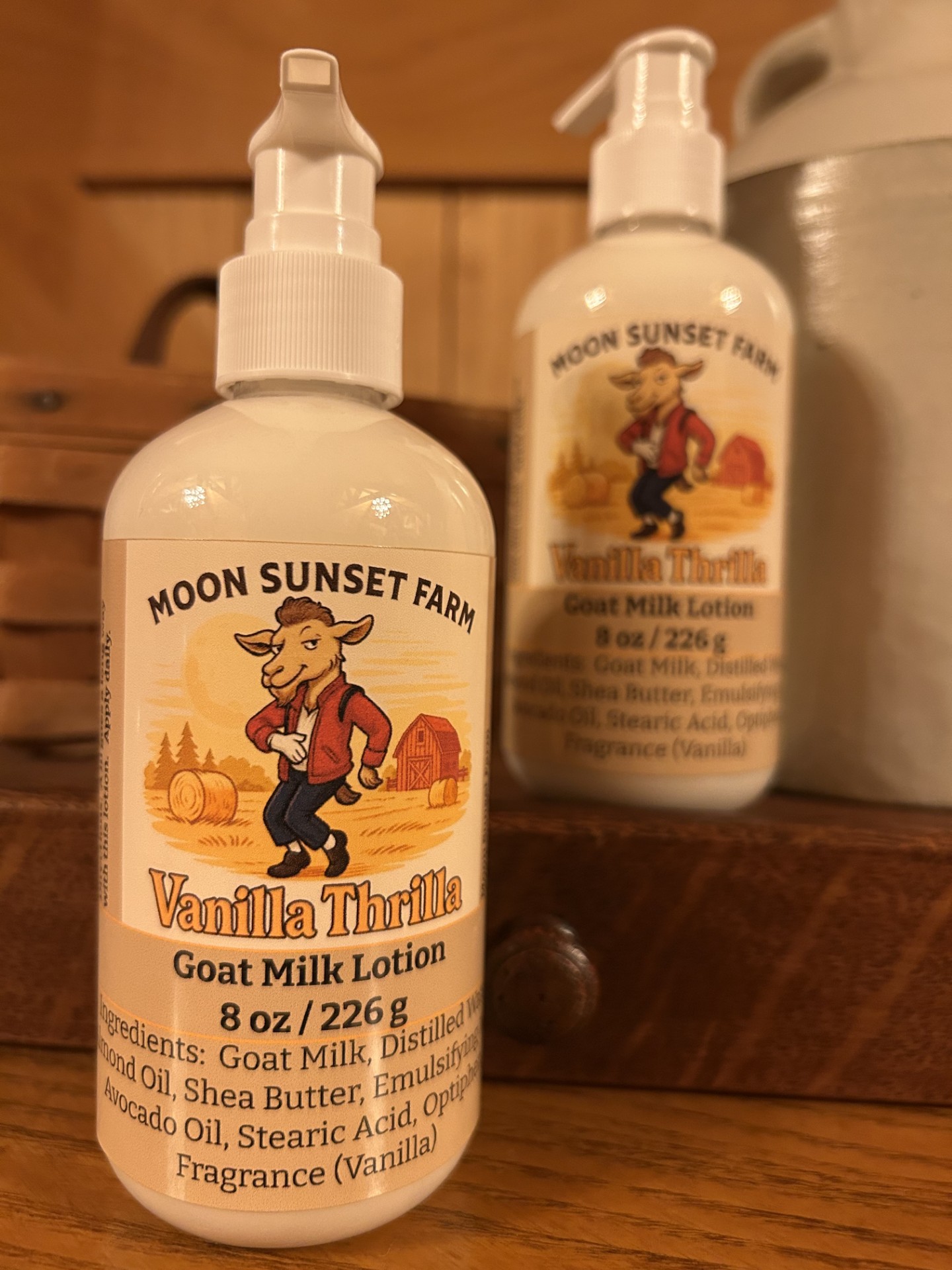 Vanilla Thrilla Goat Milk Lotion (Clear Bottle)