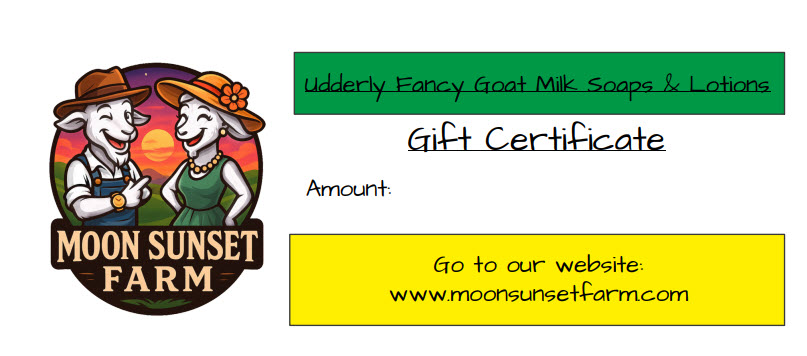 Moon Sunset Farm Gift Certificate
