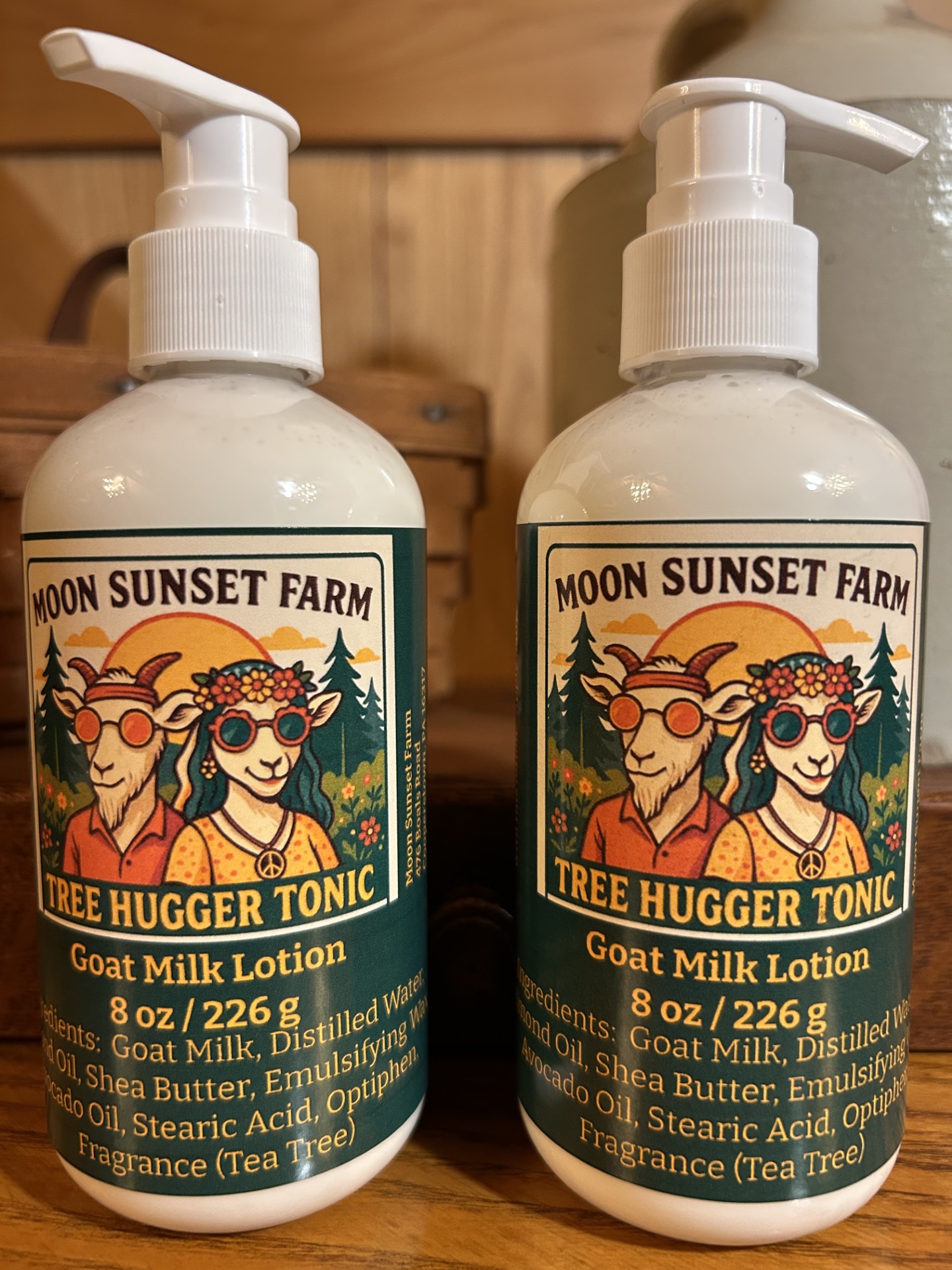 Tree Hugger Tonic Goat Milk Lotion (Clear Bottle)
