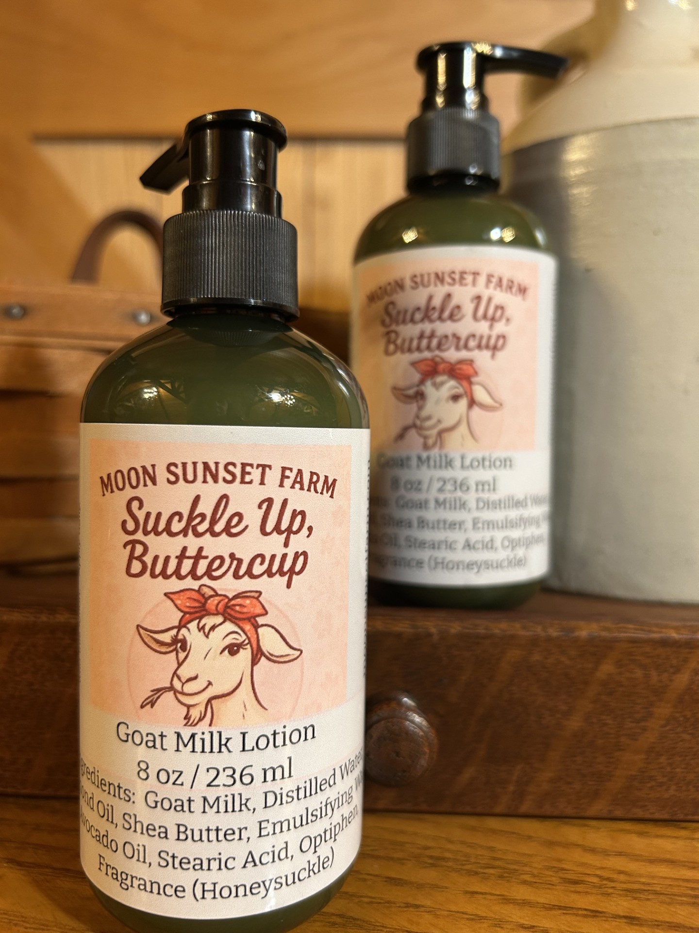 Suckle Up, Buttercup Goat Milk Lotion (Green Bottle)