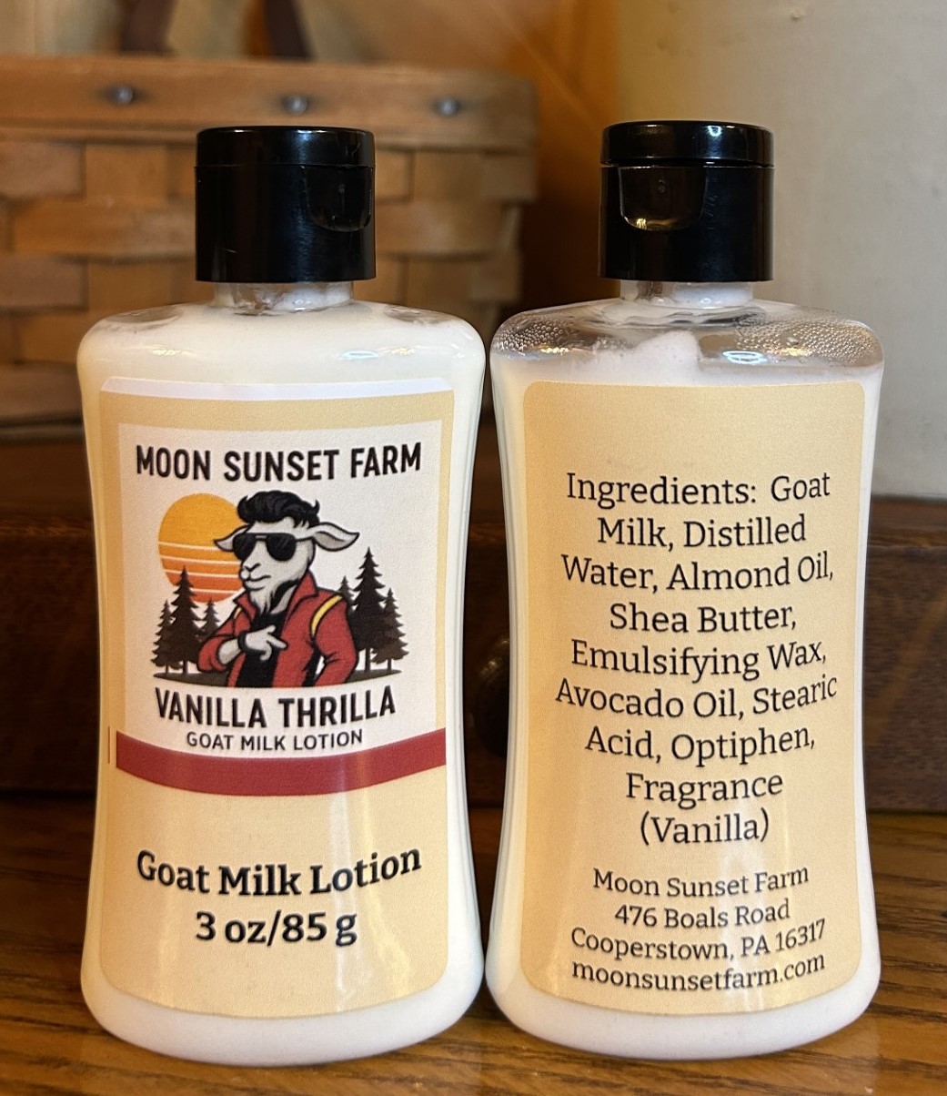 Vanilla Thrilla Goat Milk Lotion Travel Size