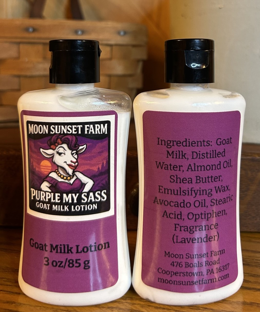Purple My Sass Goat Milk Lotion Travel Size