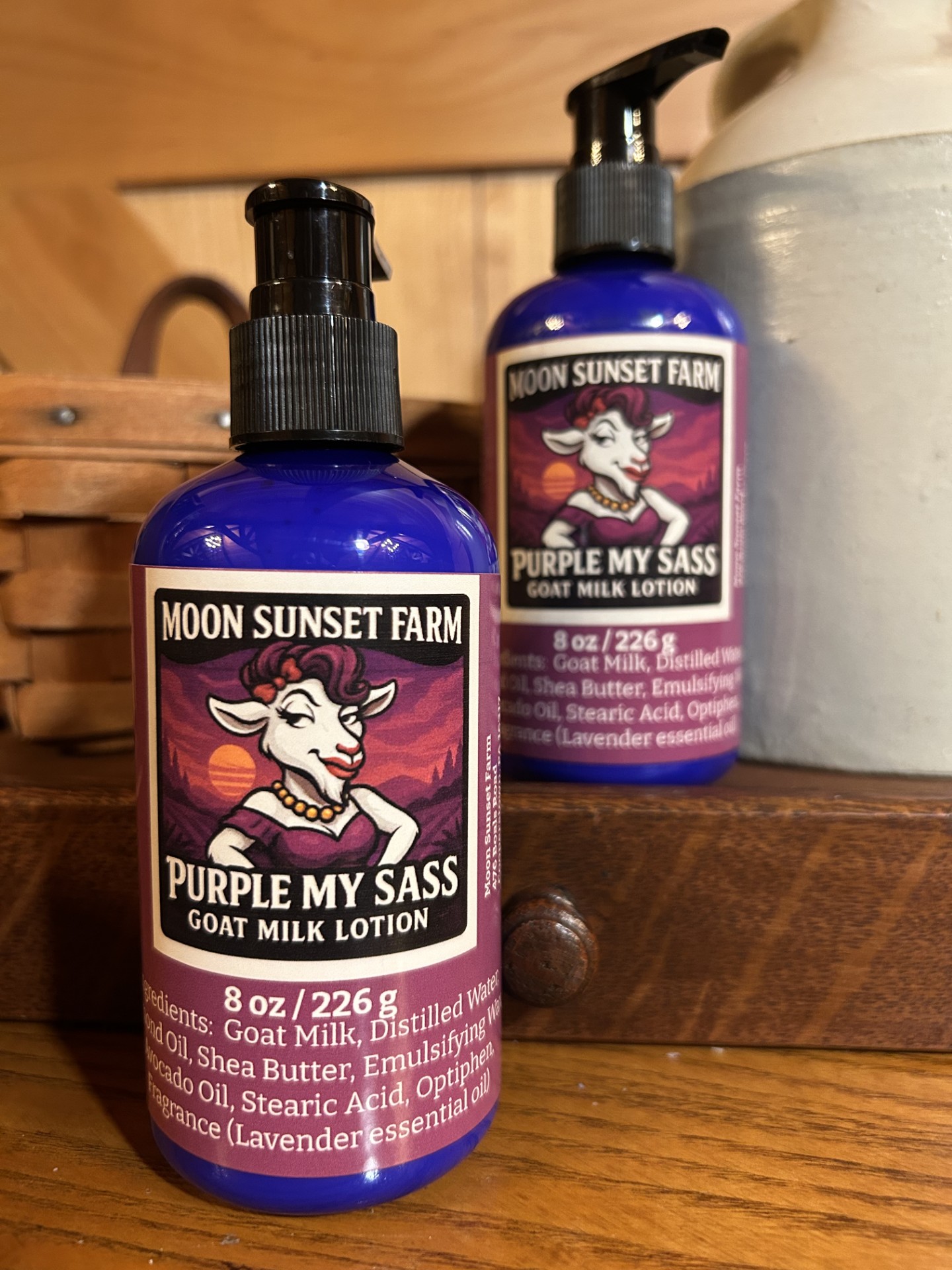Purple My Sass Goat Milk Lotion (Blue Bottle)