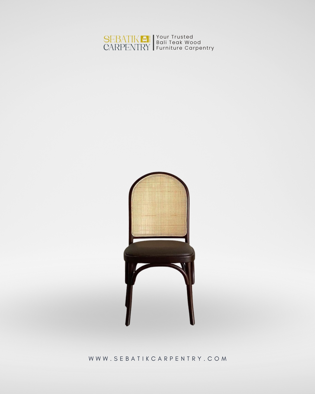 Classic Rattan Dining Chair by Sebatik Carpentry