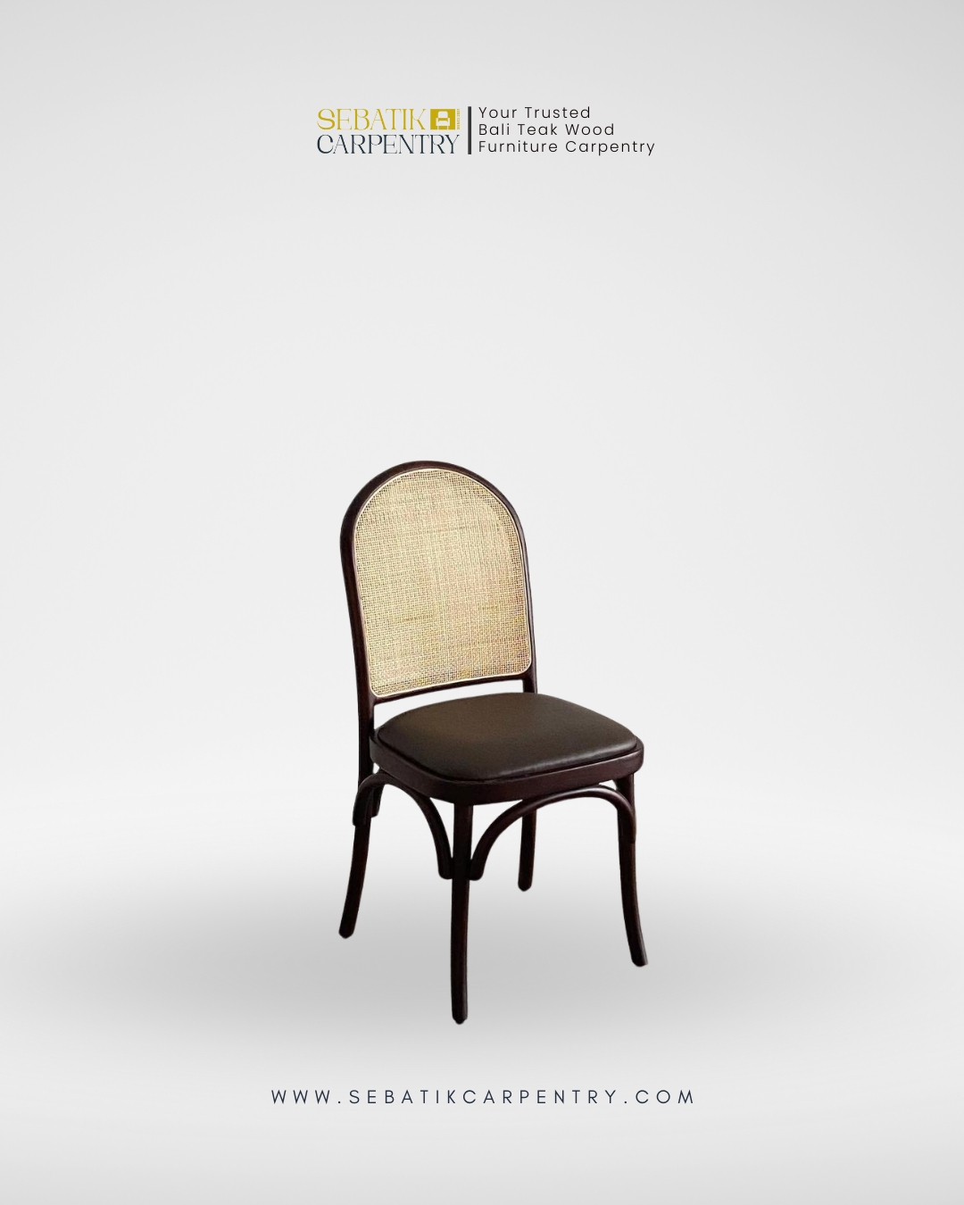 Classic Rattan Dining Chair by Sebatik Carpentry