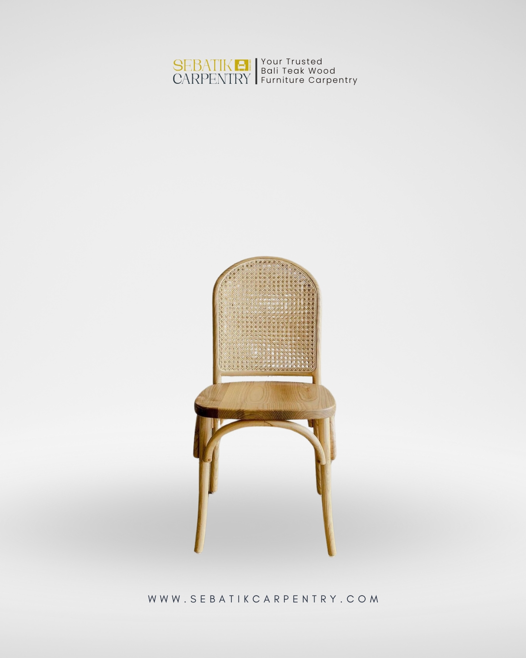 Natural Rattan Bistro Chair by Sebatik Carpentry
