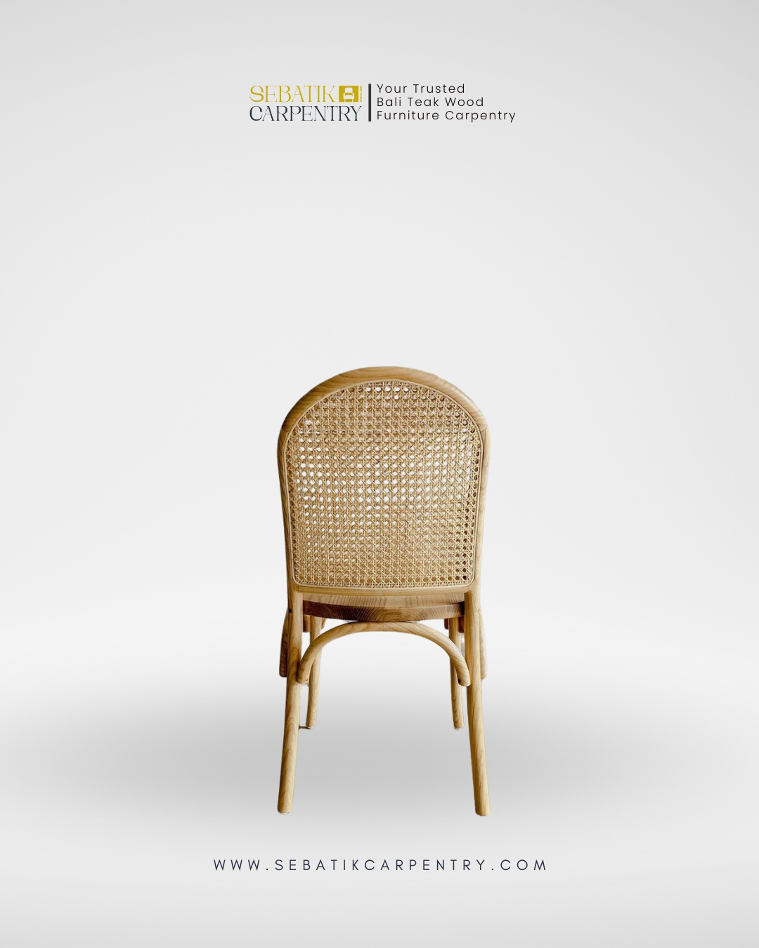 Natural Rattan Bistro Chair by Sebatik Carpentry