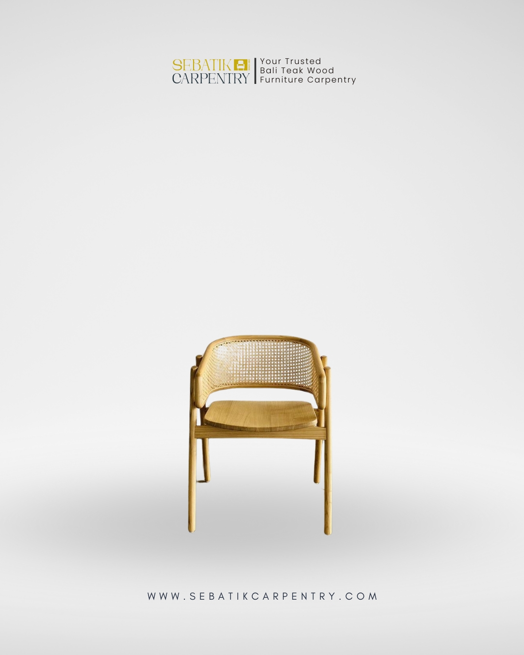 Teak Rattan Armchair by Sebatik Carpentry