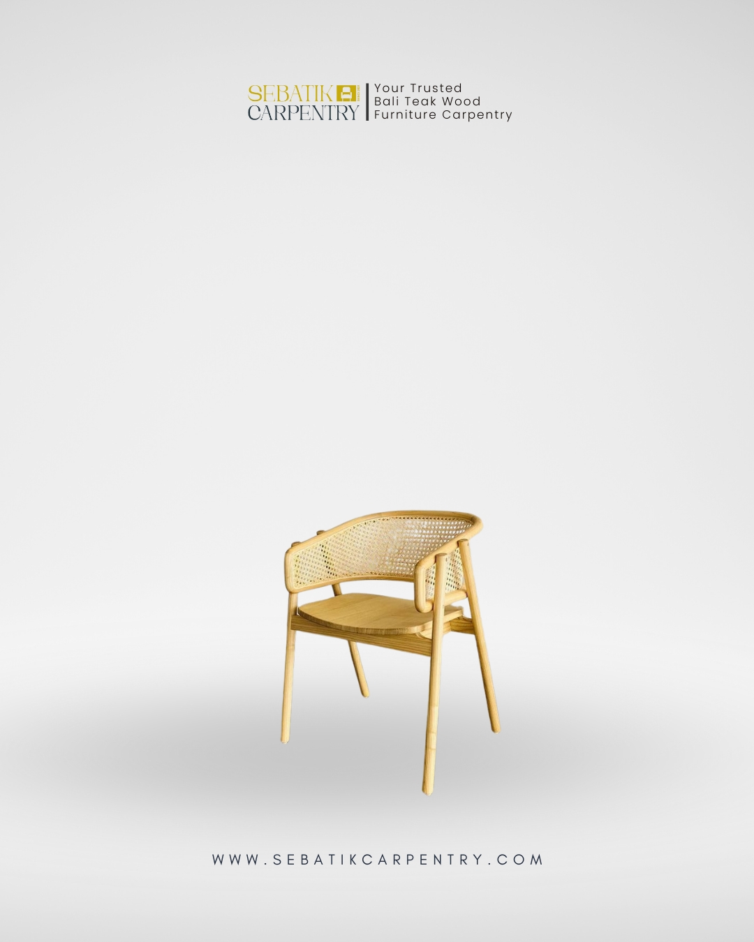 Teak Rattan Armchair by Sebatik Carpentry