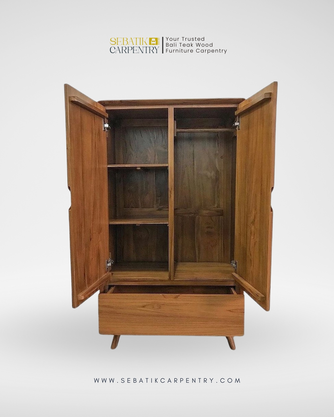 Mid-Century Teak Cabinet by Sebatik Carpentry