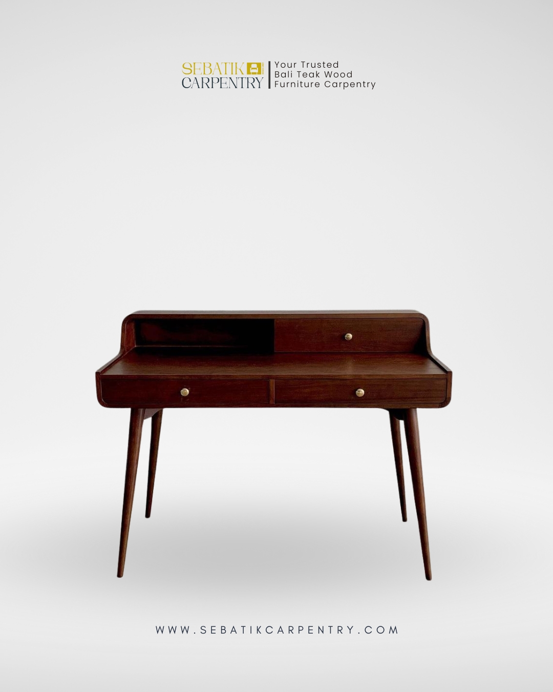 Mid-Century Writing Desk by Sebatik Carpentry