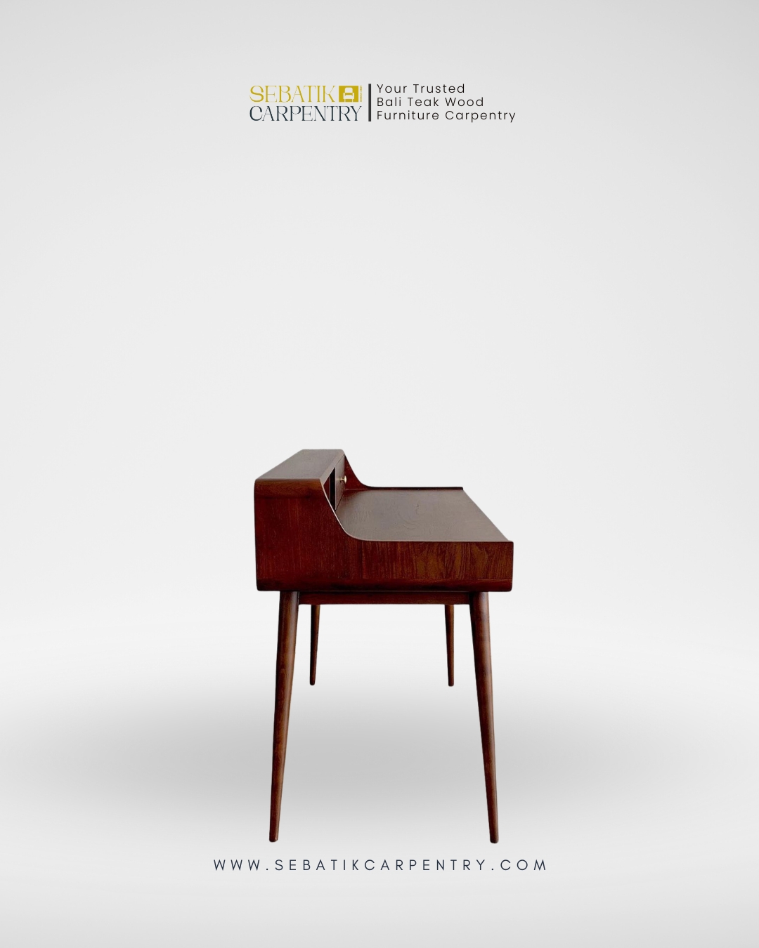 Mid-Century Writing Desk by Sebatik Carpentry