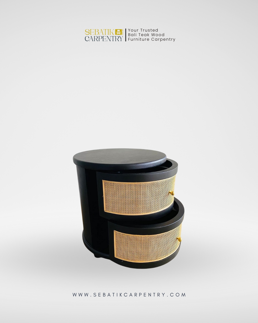 Geometric Black Chest by Sebatik Carpentry
