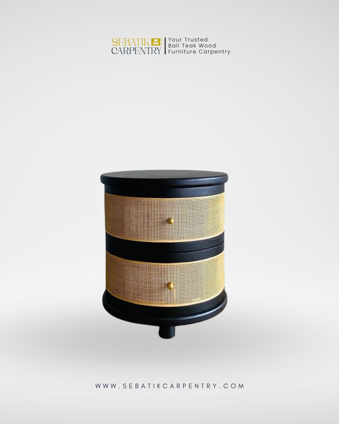 Geometric Black Chest by Sebatik Carpentry