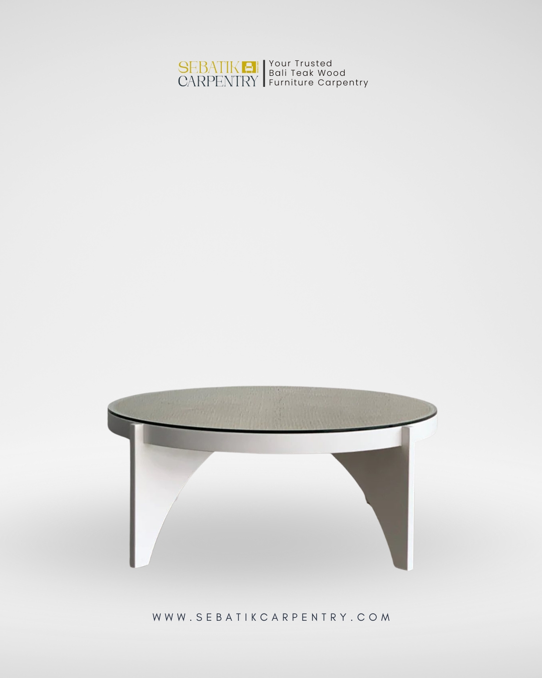Modern Rattan Coffee Table by Sebatik Carpentry