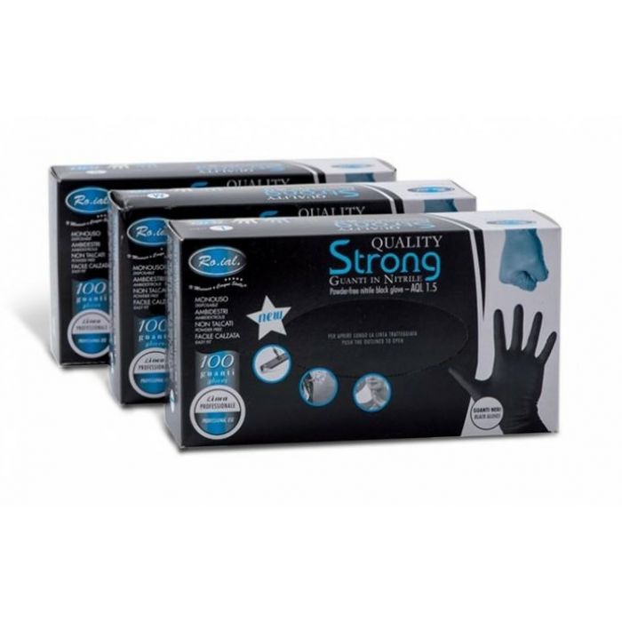 GUANTI IN NITRILE NERI TG. M