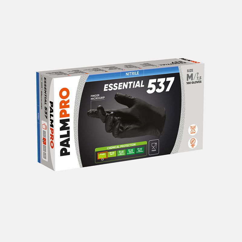 GUANTI IN NITRILE NERO TG. M