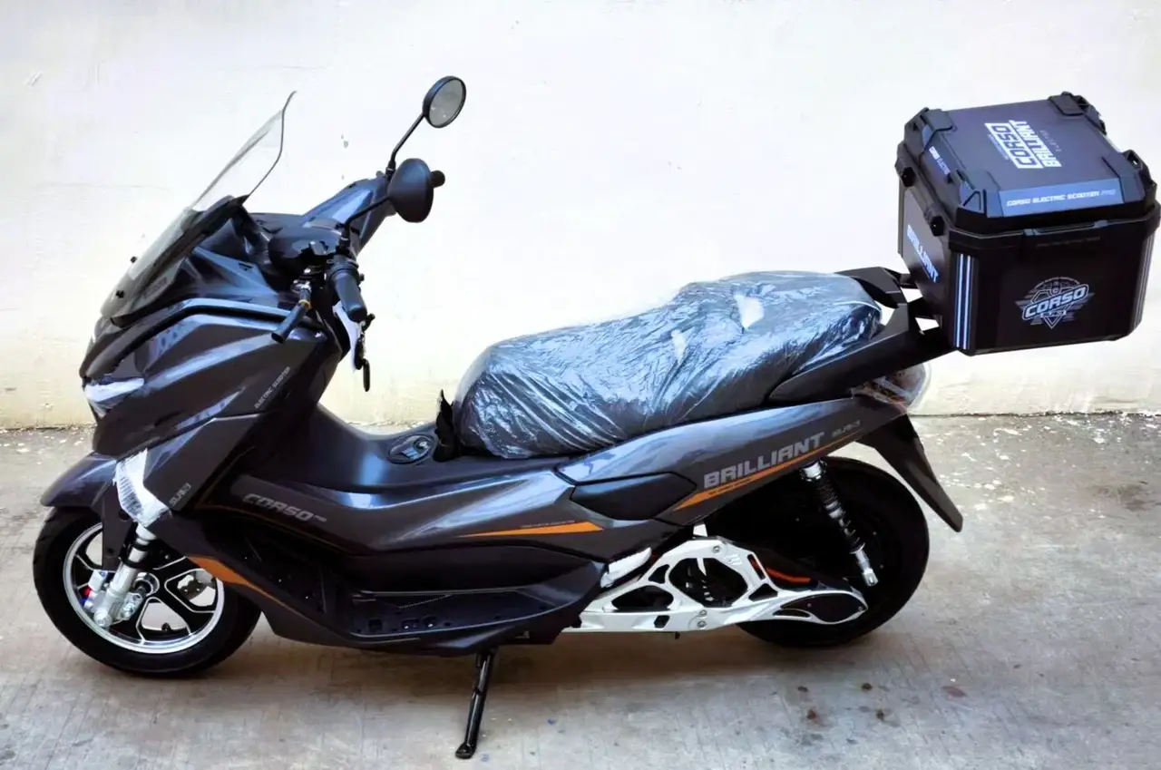 Електричний мопед Corso Brilliant 2000W-72V-32Ah +1 ЯЩИК БАГАЖНИК