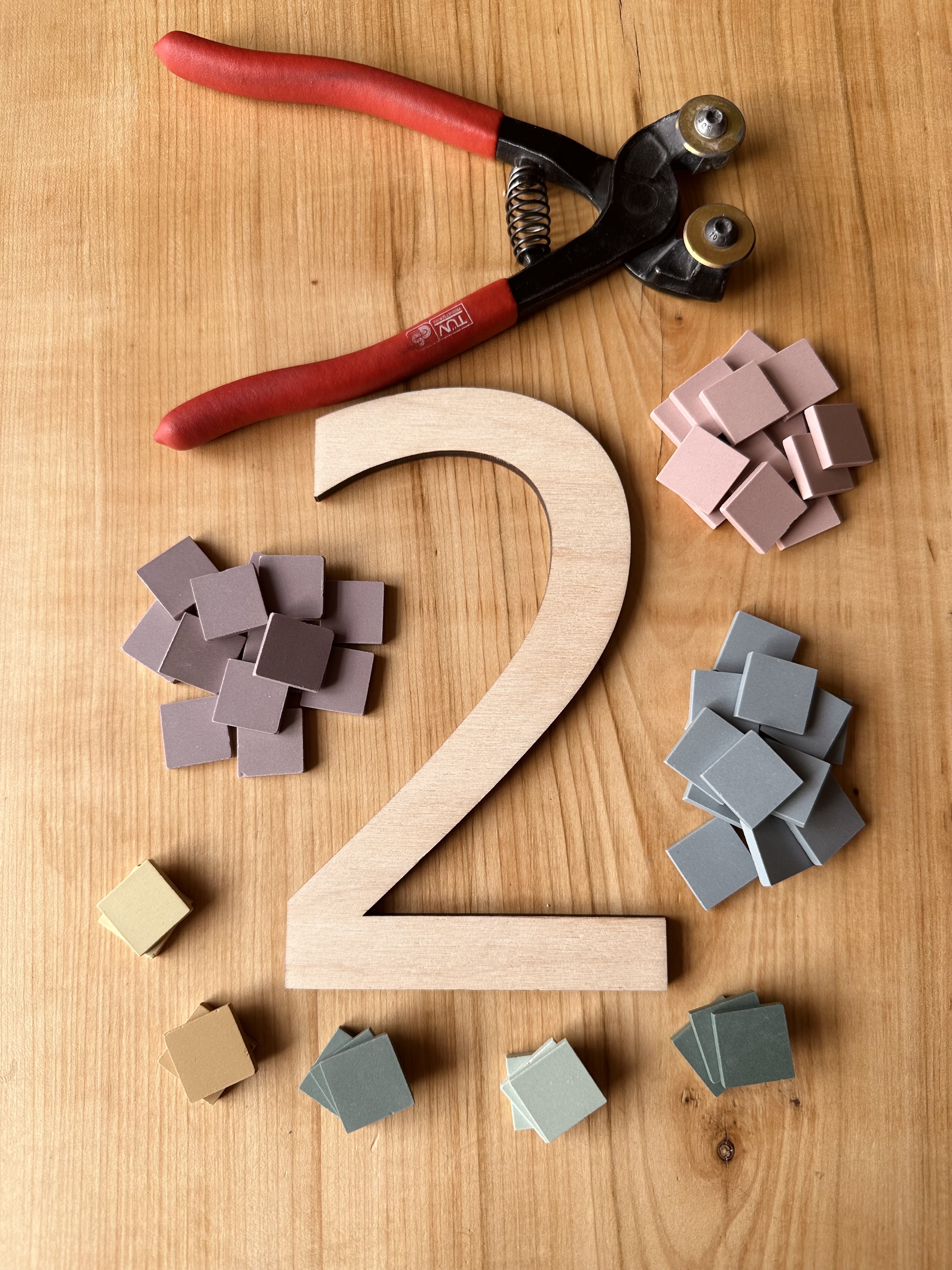 Mozaikowa Cyfra na Drzwi - Zestaw DIY