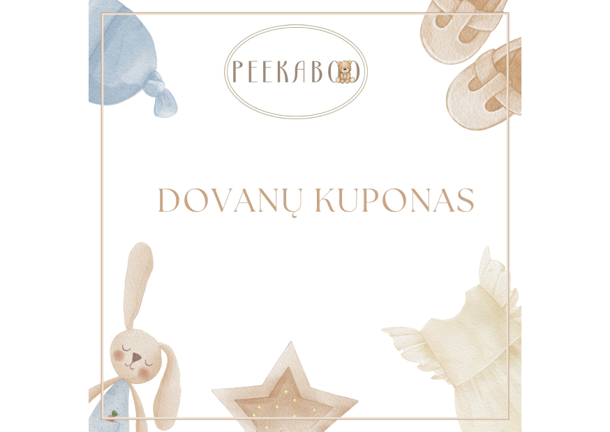 Dovanų kuponas „Peekaboo“ – mieliausia dovana mažyliui