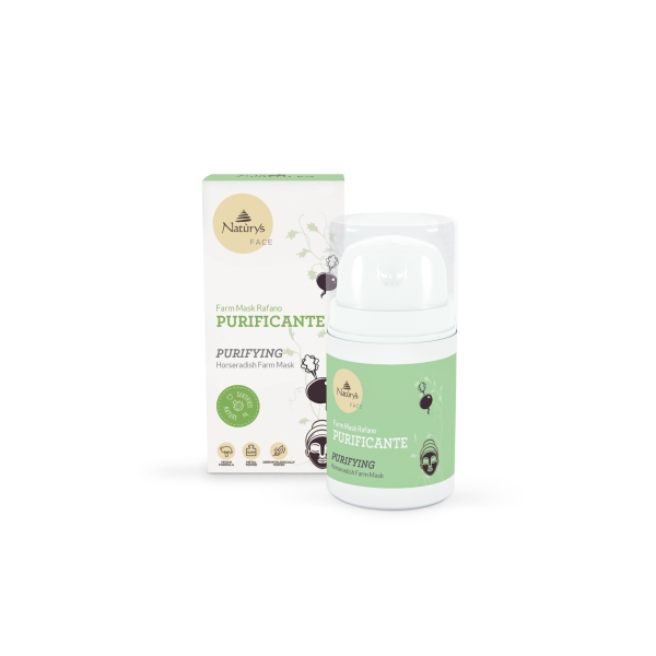 NATURYS HORSERADISH PURYFYING MASK / Valomoji maitinamoji juodųjų ridikų kaukė visų tipų odai, 50 ml