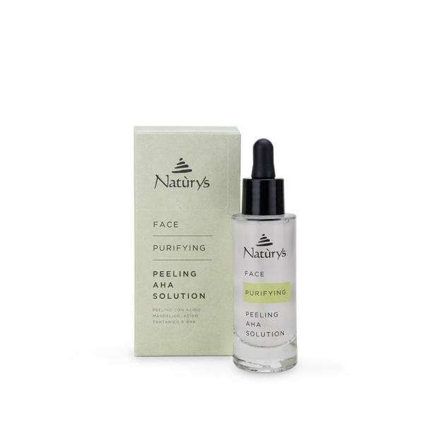 NATURYS PEELING AHA SOLUTION /Šveitiklis su migdoline, vyno bei alfa hidroksi rūgštimis, 30 ml
