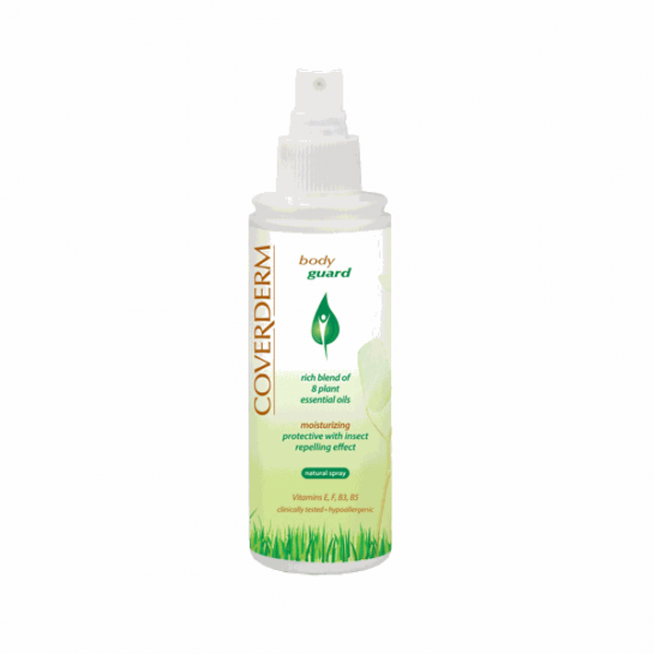 COVERDERM BODY GUARD SPRAY LAVENDER/ Purškiamas repelentas kūnui su 8 eteriniais aliejais levandų kvapo, 100 ml