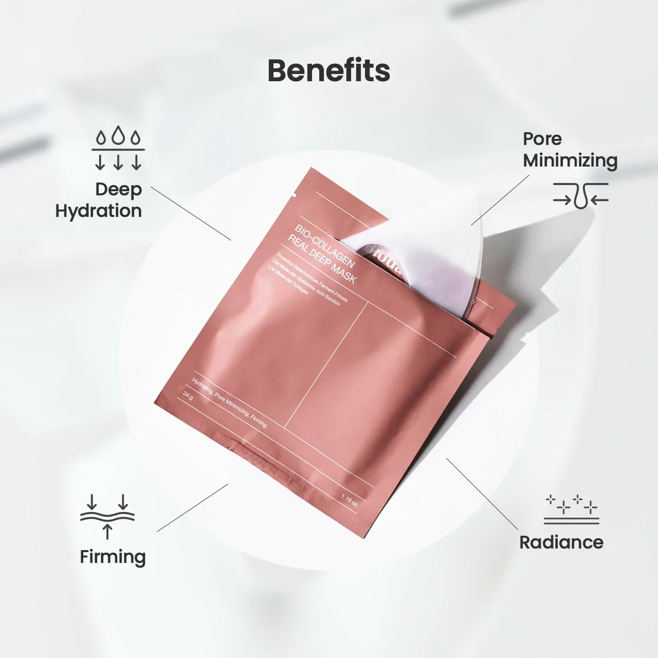 BIODANCE Bio-Collagen Real Deep Mask – lakštinė veido kaukė su kolagenu
