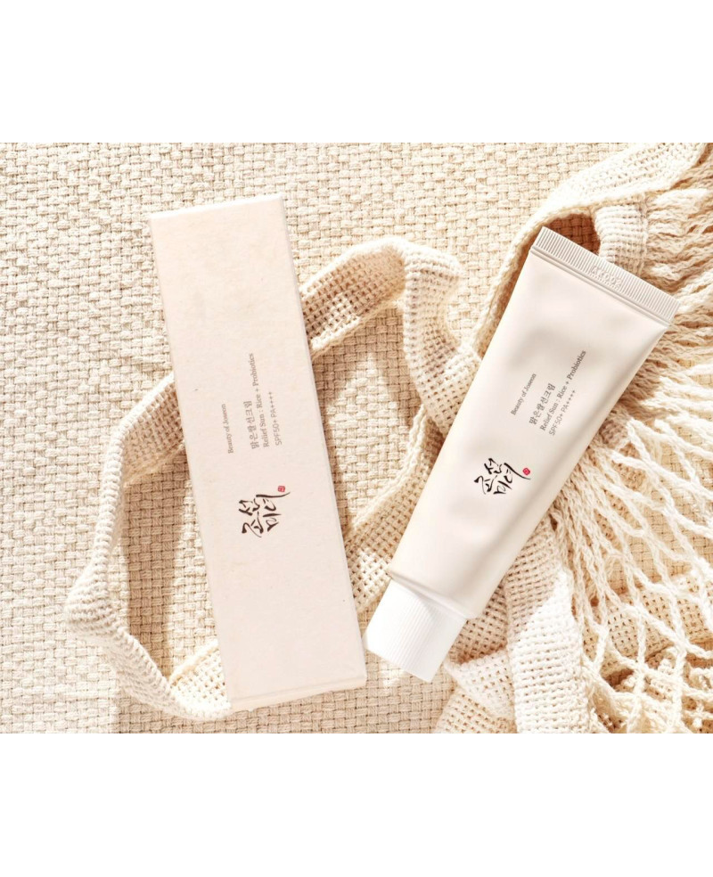 BEAUTY OF JOSEON Relief Sun Rice Probiotics SPF50+/PA++++ – apsauginis kremas nuo saulės su ryžių ekstraktu