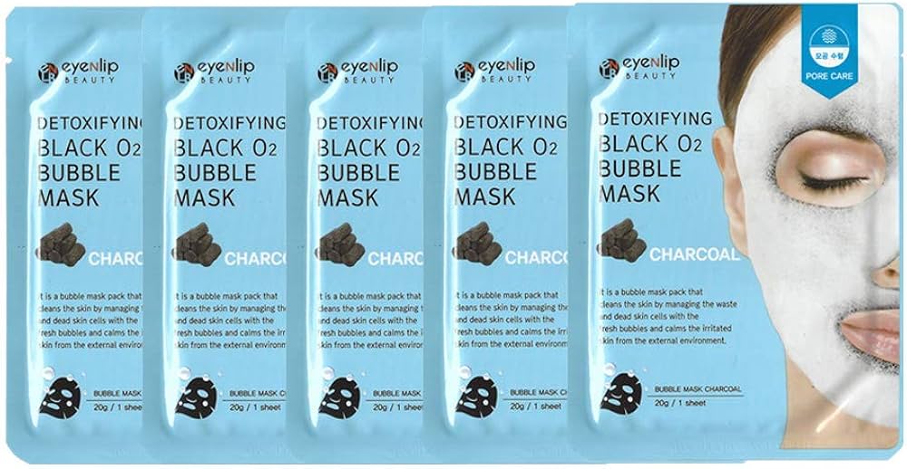 „Eyenlip“ detoksikuojanti juodojo deguonies burbulinė kaukė su anglimi