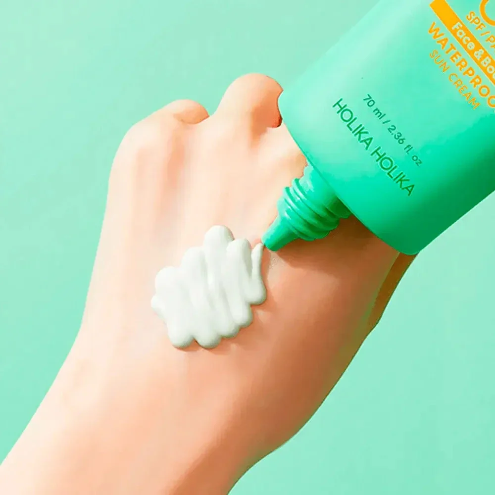 Holika Holika Aloe Waterproof Sun Cream- Vandeniui atsparus kremas nuo saulės su alaviju SPF 50+ PA ++++