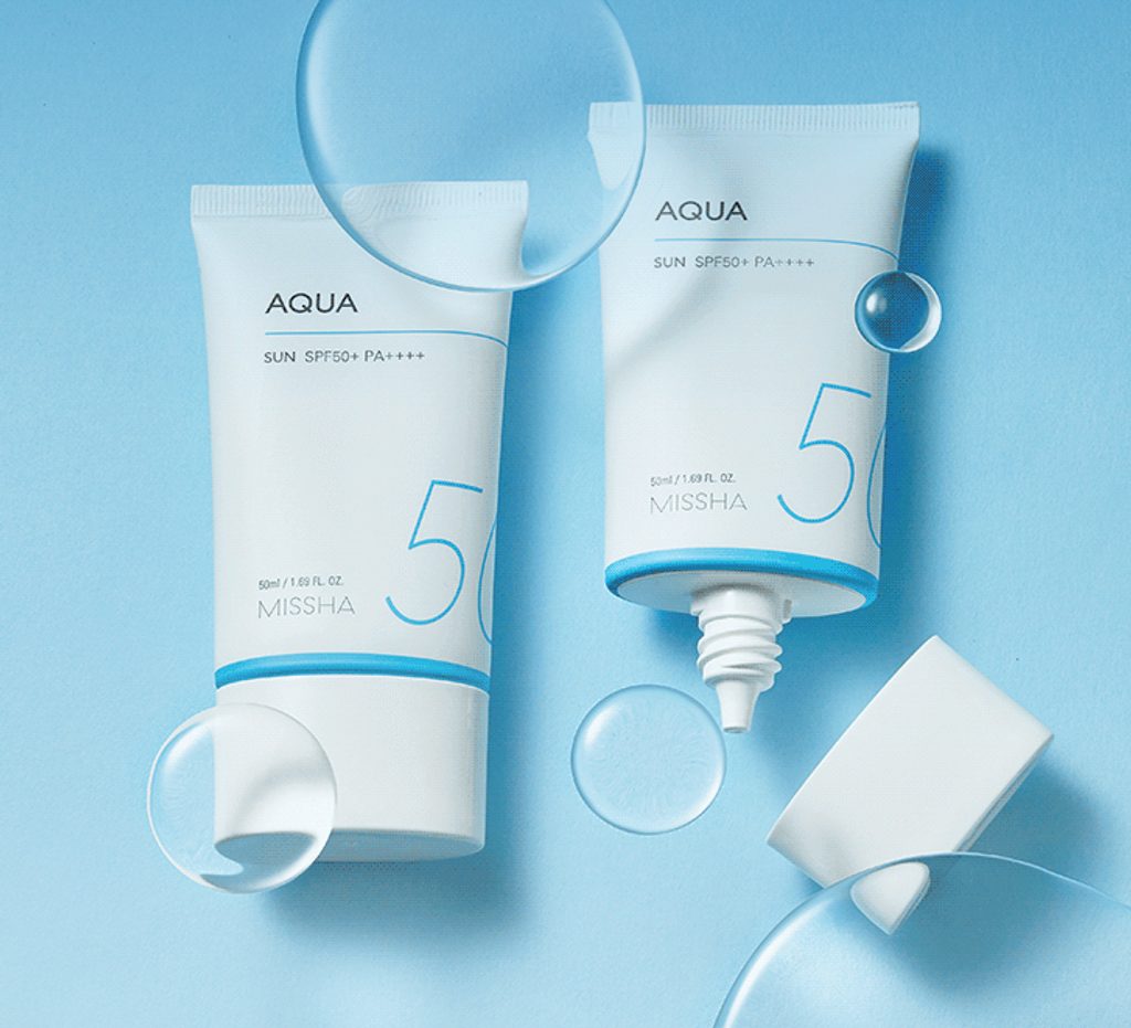 Missha All Around Safe Block Aqua Sun SPF50+ apsauginis veido kremas nuo saulės, 50 ml.