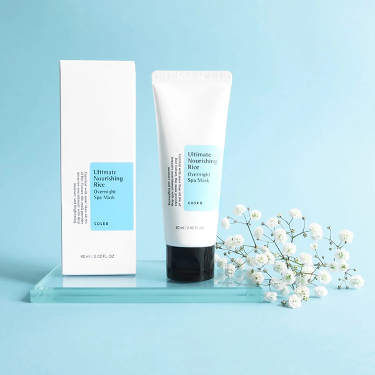 COSRX Ultimate Nourishing Rice Overnight Spa Mask - naktinė drėkinanti kaukė, 60ml