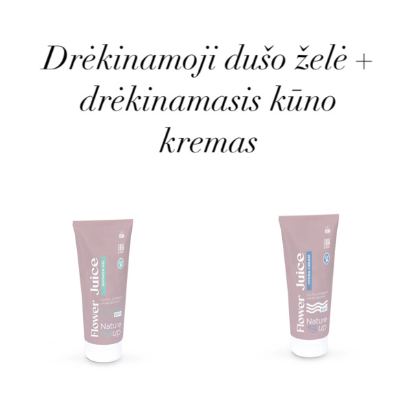 Drėkinamasis dušo gelis + drėkinamasis kūno kremas