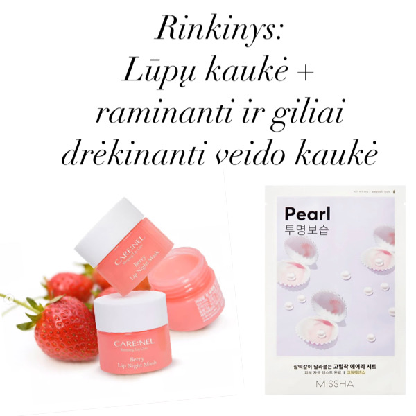 Rinkinys: Lūpų kaukė + raminanti ir drėkinanti lakštinė veido kaukė 