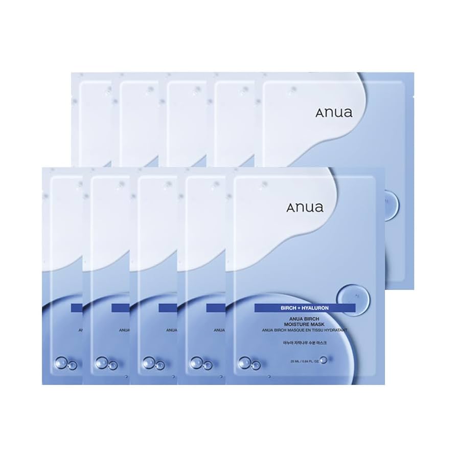 ANUA Birch Moisture Mask - intensyviai drėkinanti lakštinė veido kaukė
