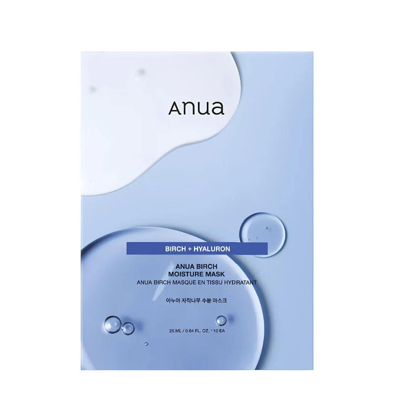ANUA Birch Moisture Mask - intensyviai drėkinanti lakštinė veido kaukė