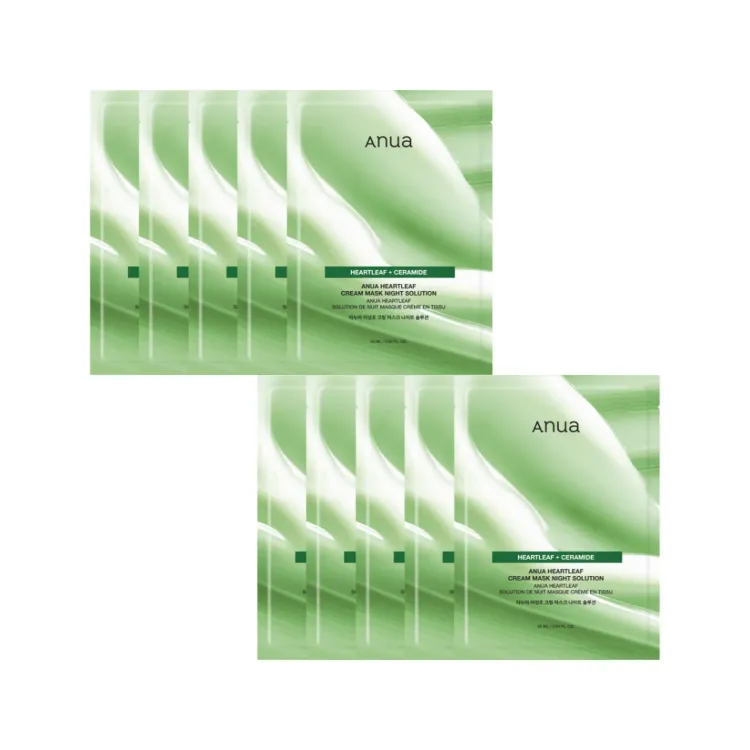ANUA Heartleaf Cream Mask Night Solution - Jautrios odos raminanti kaukė
