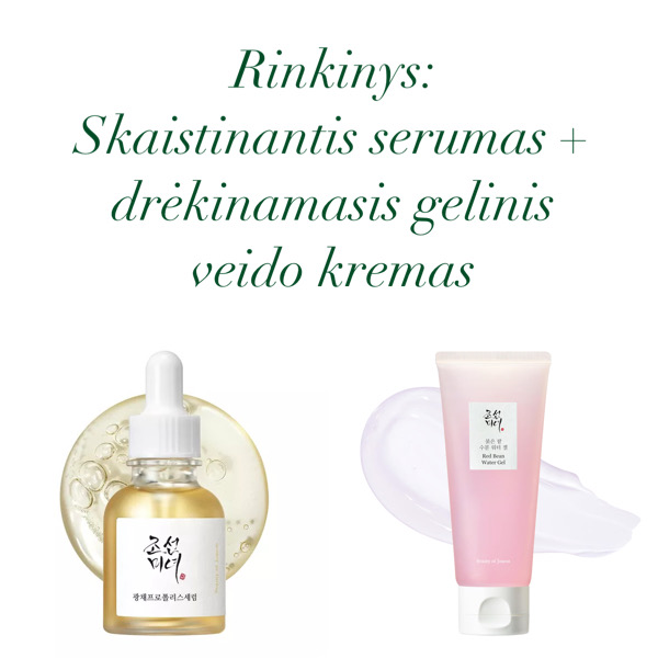 Rinkinys: skaistinamasis veido serumas + drėkinamasis gelinis veido kremas