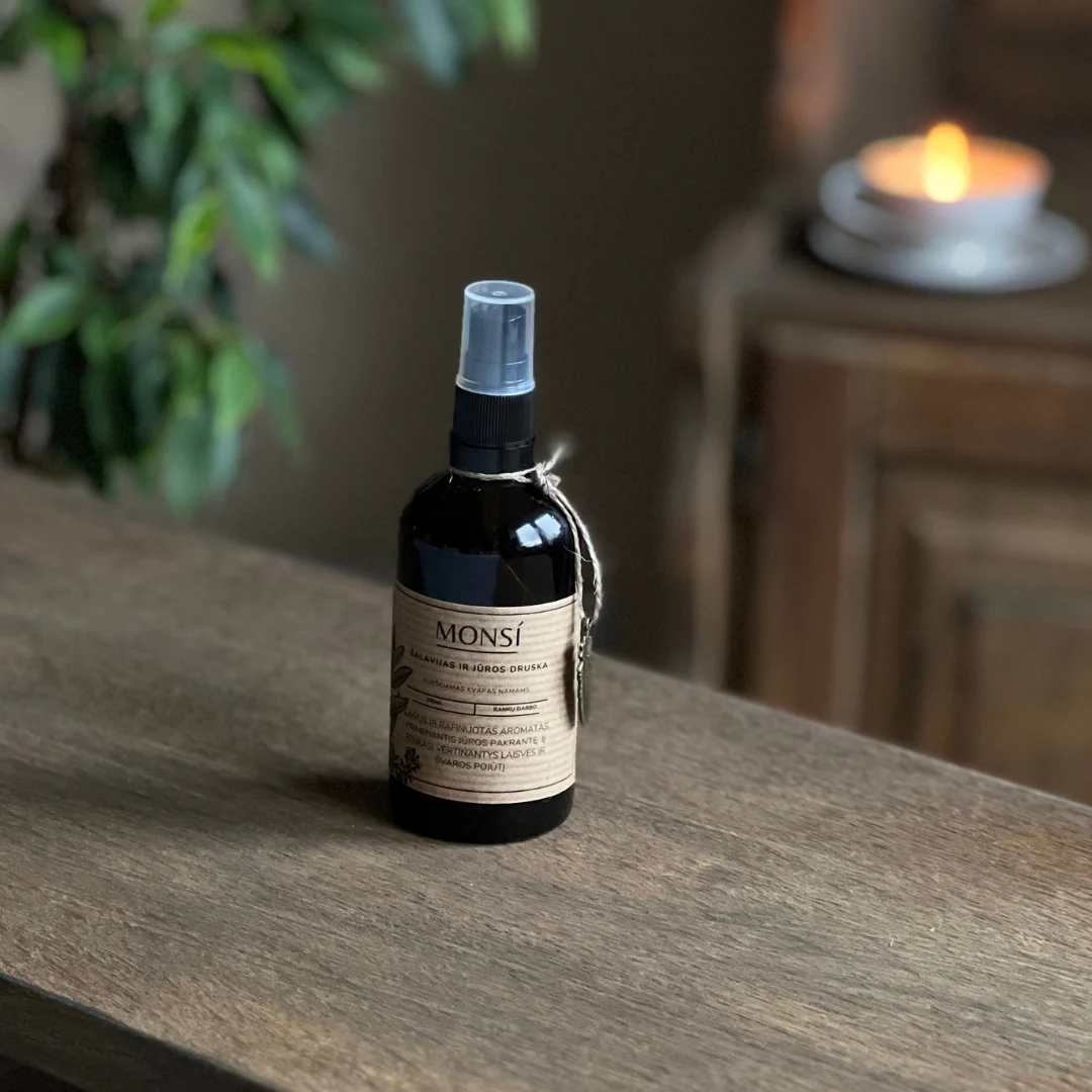 Purškiamas namų kvapas -Šalavijas ir jūros druska