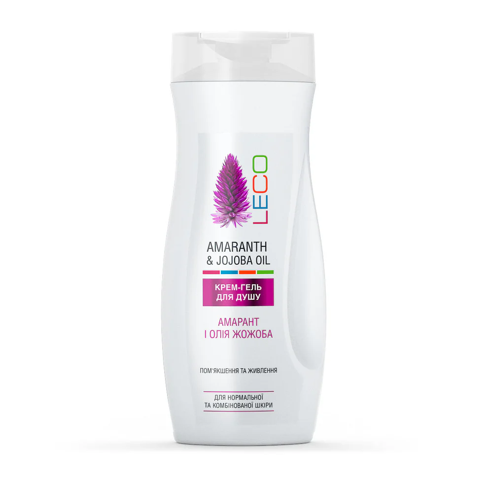 Dušo želė su amarantų ir jojobos aliejumi