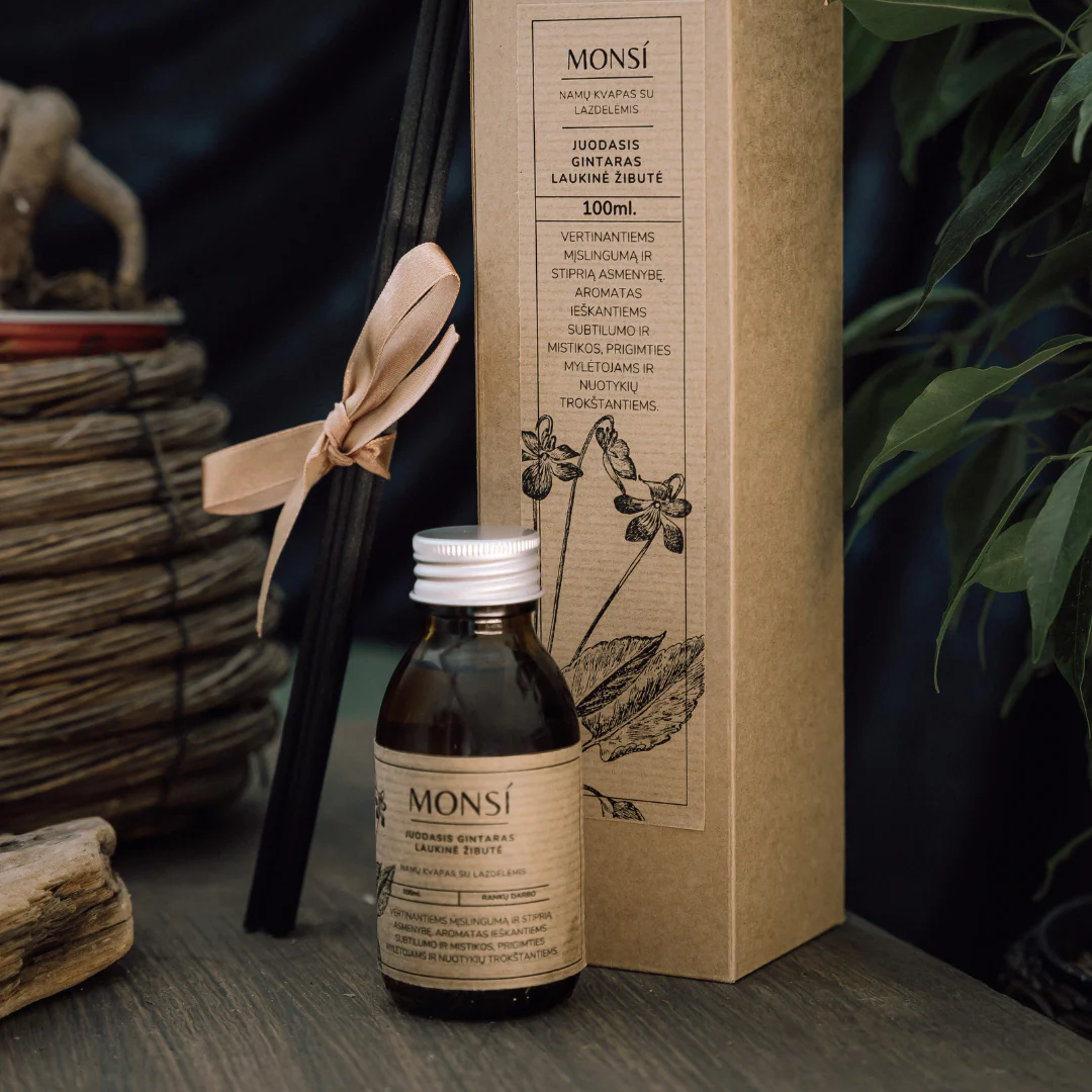 Namų kvapas - Juodasis gintaras ir laukinė žibutė (100ml)