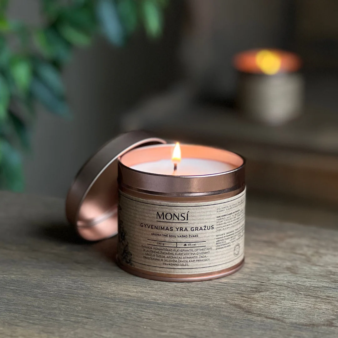 Sojų vaško žvakė - Gyvenimas yra gražus (250ml)
