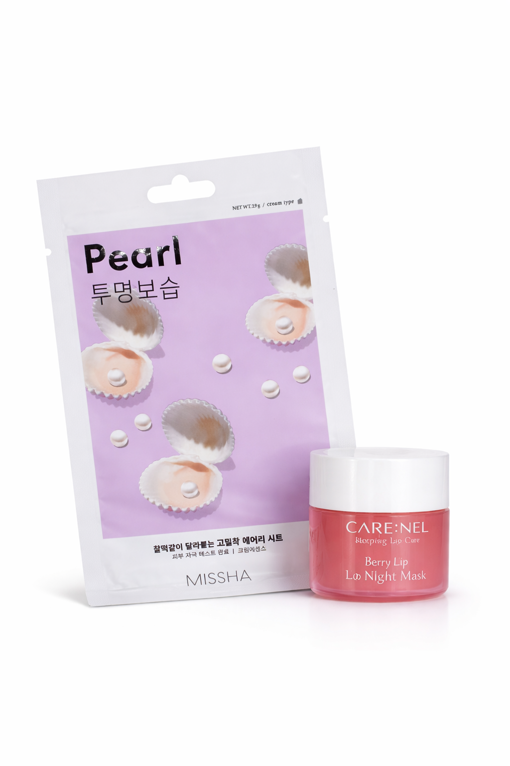 Rinkinys: Lūpų kaukė + raminanti ir drėkinanti lakštinė veido kaukė 